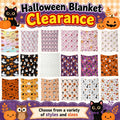 Pink Halloween Flannel Throw Blanket 150x200cm Cozy Decorative Sofa Couch Bed