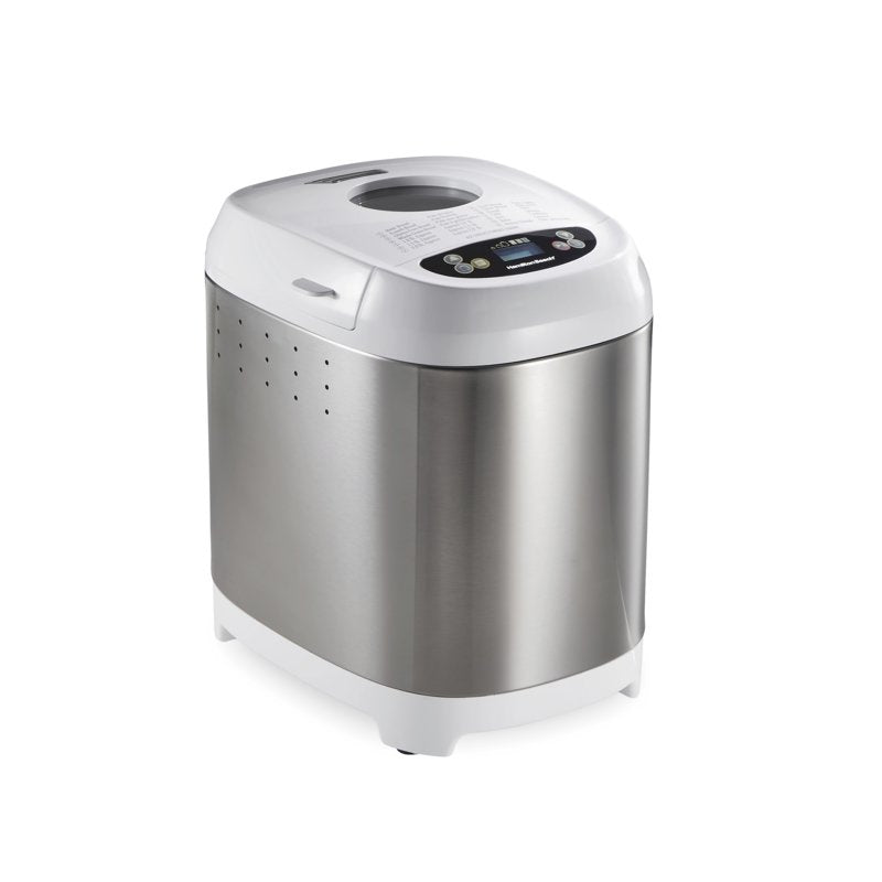 2 lb Bread Maker Machine - Artisan Dough Maker with 14 Settings, White