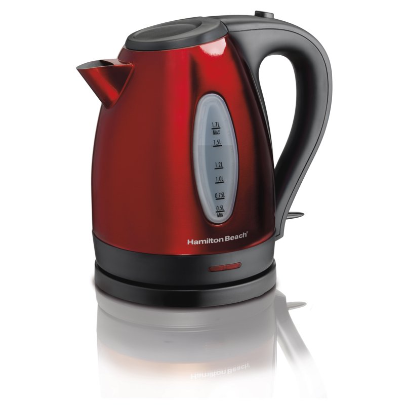 Electric Kettle - Fast Boiling 1.7L Stainless Steel - Red