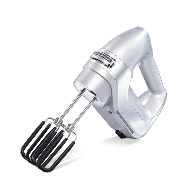 7-Speed Electric Hand Mixer with SoftScrape Beaters & Case - Silver