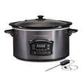 6 Qt Programmable Slow Cooker with Defrost Function & Temperature Probe