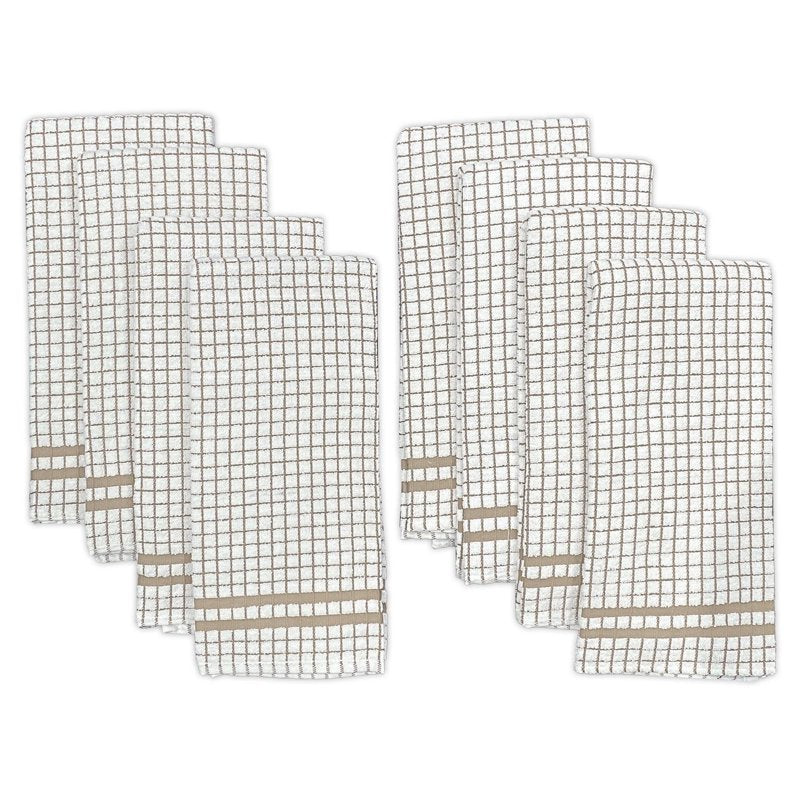 Hampton 8-Piece Kitchen Towel Set - Beige