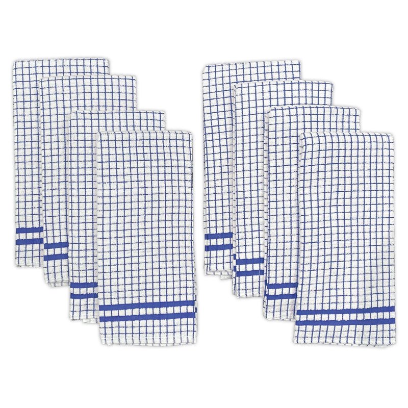 Hampton 8-Piece Kitchen Towel Set - Blue