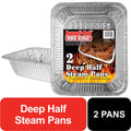 Extra Deep Aluminum Foil Roaster Baker - 2 Pack, 11.75" x 9.37"