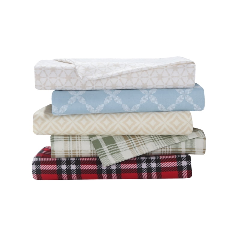 Harper Lane Full Microfiber Sheet Set - Tan Geometric Pattern, 4-Piece