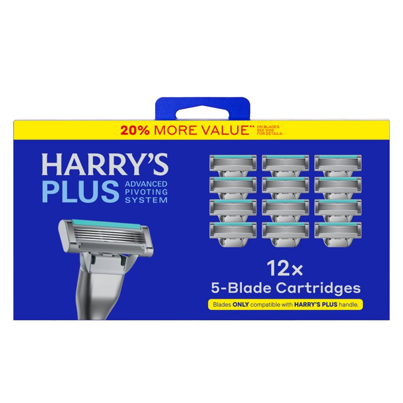 Men's Razor Blade Refill Cartridges - 12 Count Stainless Steel