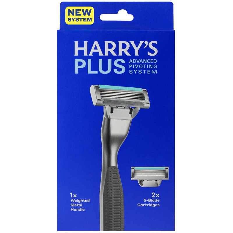 Plus Shaving Razor for Men with 2 Blade Refills - Onyx