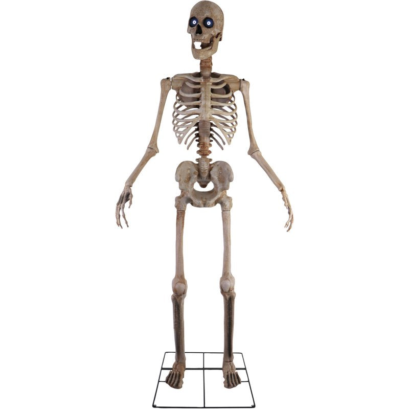 8 Ft. Tall Animated Skeleton Halloween Prop - Motion-Activated Talking Decor