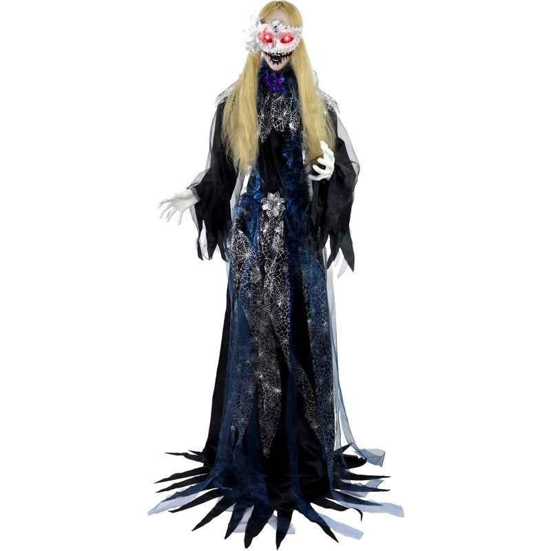 Halloween Lady Animatronic Standing Decoration - Touch-Activated Haunted Wraith, 5.9 ft
