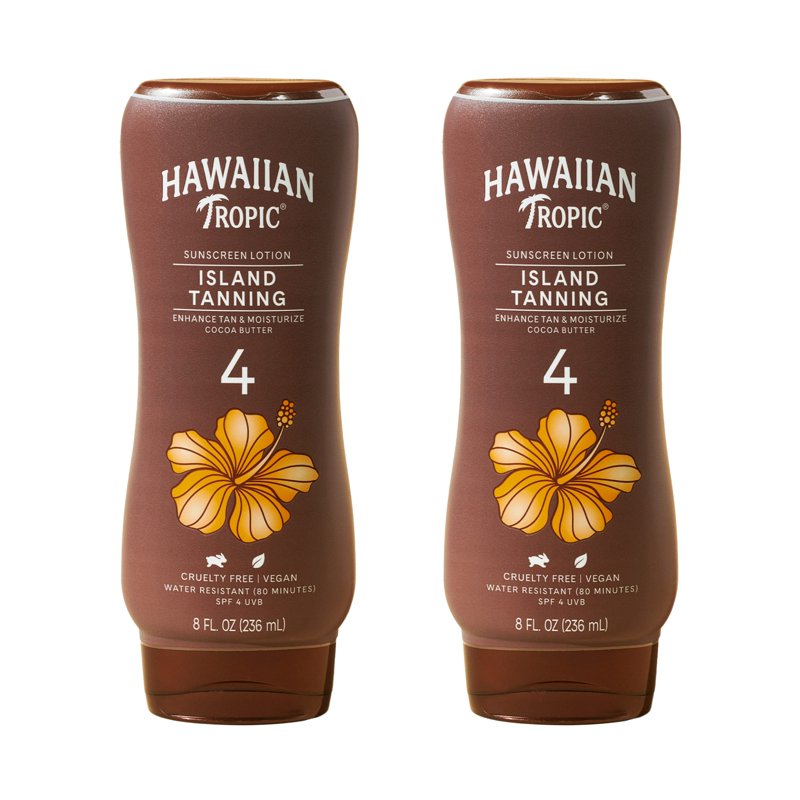 Island Tanning Sunscreen Lotion SPF 4 Twin Pack - 8 oz