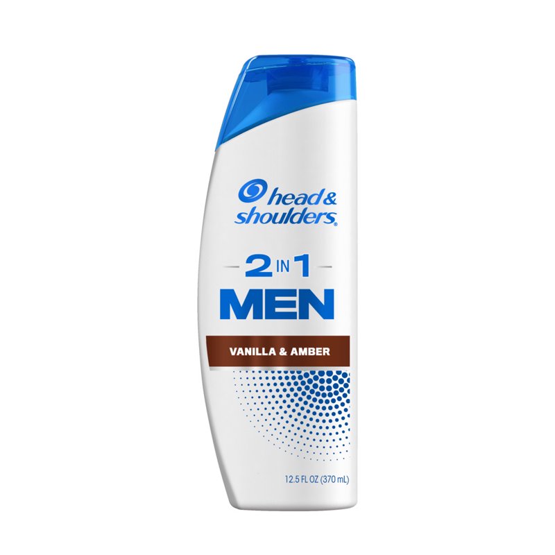 Men's Anti-Dandruff Shampoo and Conditioner 2-in-1, Vanilla & Amber, 12.5 fl oz