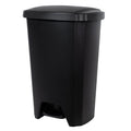 12.1 Gallon Step Trash Can with Foot Pedal Lid - Black