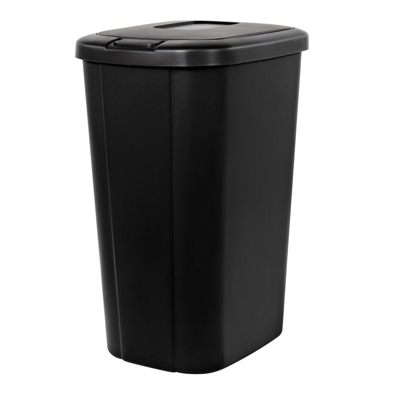 13.3 Gallon Kitchen Trash Can with Touch Top Lid - Black