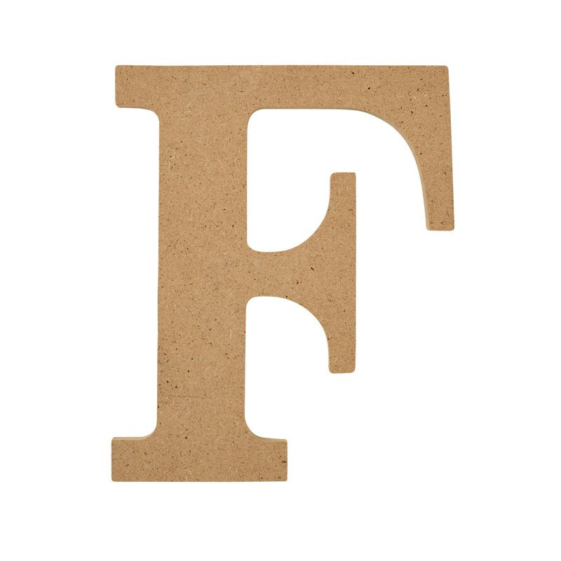 Unfinished Wood MDF Letter F - 5 Inch DIY Arts & Crafts Personalization - Hello Hobby Variation F