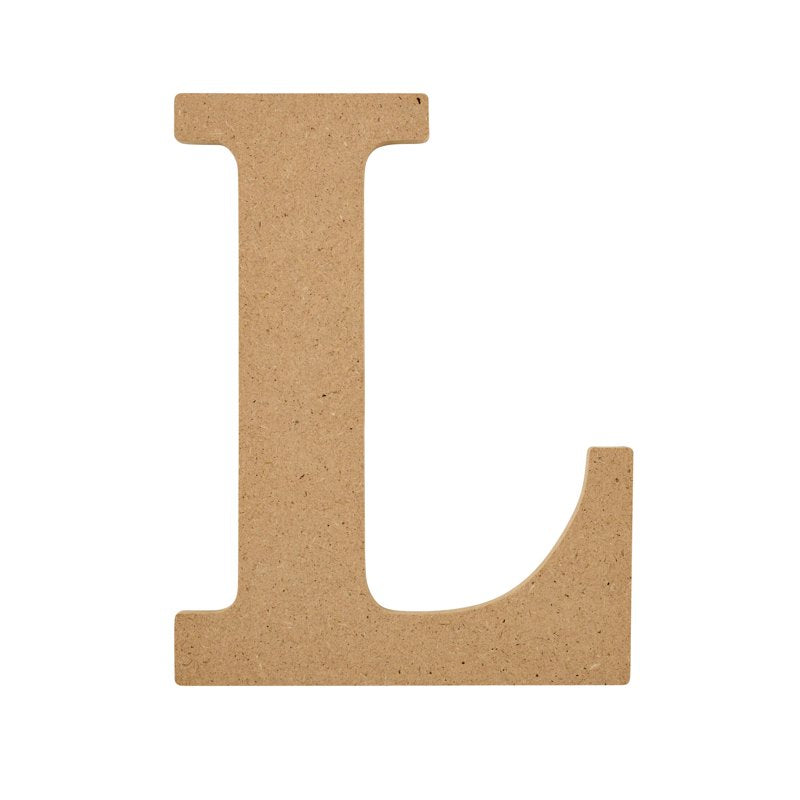 Unfinished MDF Wood Letter L - 5 Inch Craft Sign for DIY Decor