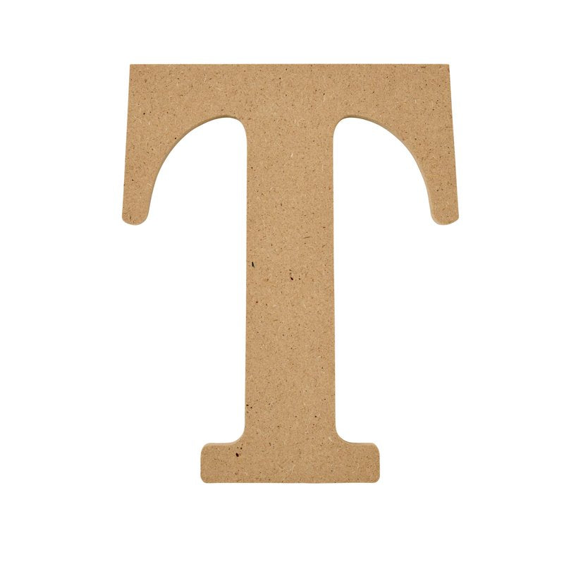 5-Inch Wooden Letter T - Unfinished MDF Craft Letters for DIY Projects