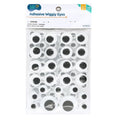 Googly Eyes Stick-On Craft Supplies - Black & White, 119 Count - Multiple Sizes