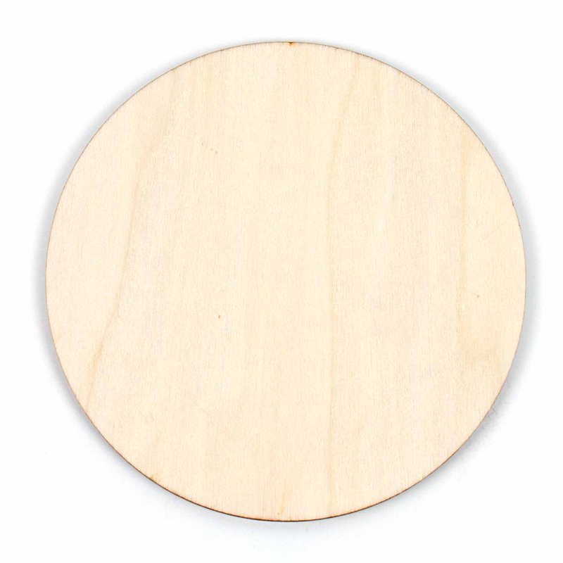 Unfinished Wood Circle - 5 Inch Diameter Craft Shape for DIY Projects - Single