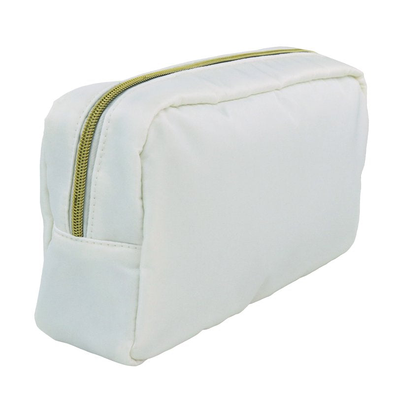 Medium Customizable Nylon Storage Bag with Gold Zipper - Multiple Colors