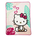Kids Pink White Fleece Throw Blanket 46x60 - Super Soft Cozy Bed & Travel Accessory