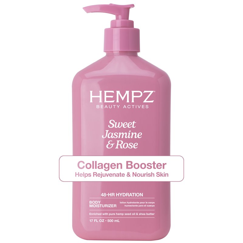 Smoothing Body Lotion with Collagen Booster - Sweet Jasmine & Rose, 17 fl oz