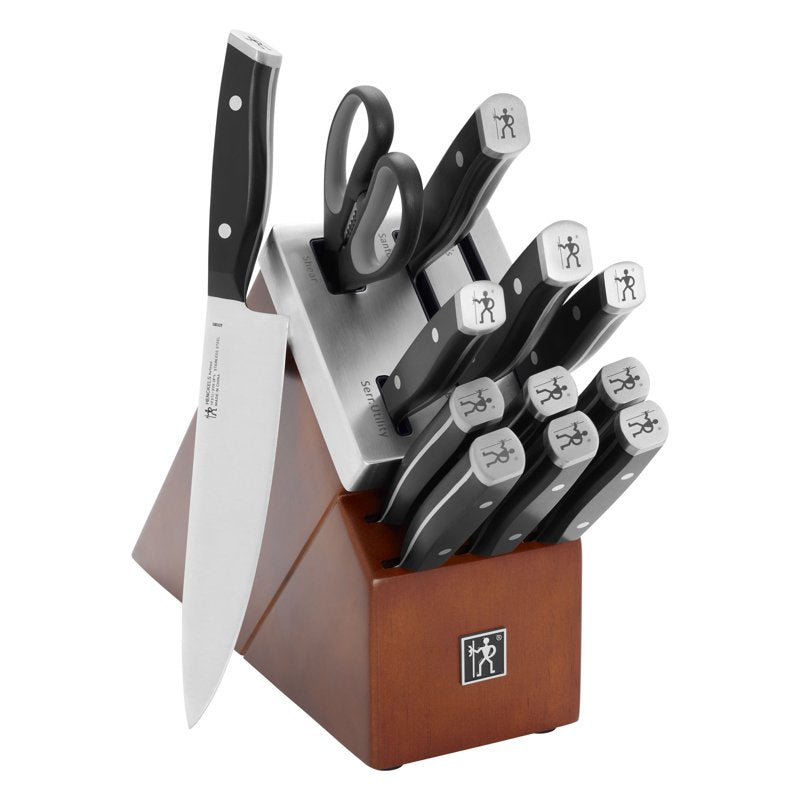 Self-Sharpening Knife Block Set - 13-Piece High-Quality Knives