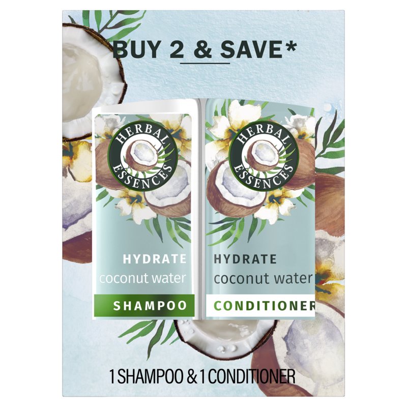 Moisturizing Shampoo and Conditioner Set with Coconut Water and Jasmine
