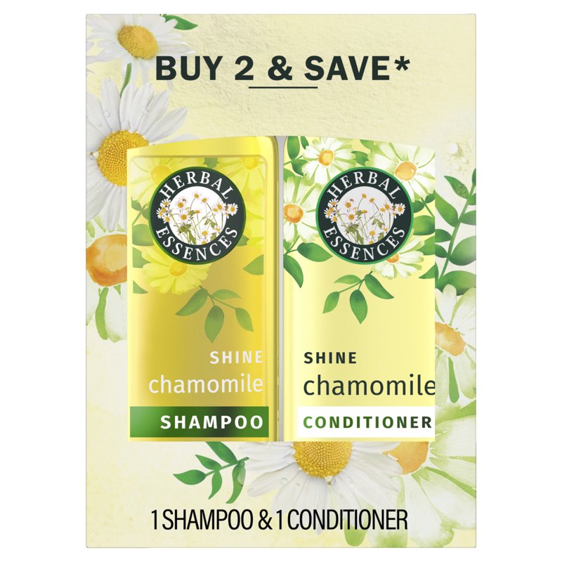 Chamomile Shampoo & Conditioner Set for Shine, Mineral Oil Free, 27 oz