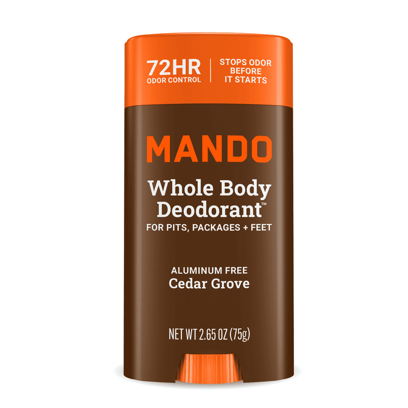 Whole Body Deodorant Stick for Men - Aluminum-Free, 72-Hour Odor Control, Cedar Grove, 2.65 oz - Blue