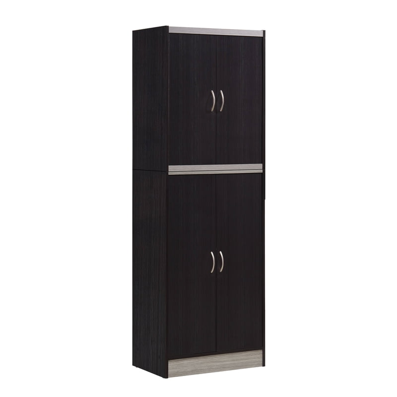 Kitchen Pantry Cabinet with 4 Adjustable Shelves - Beech