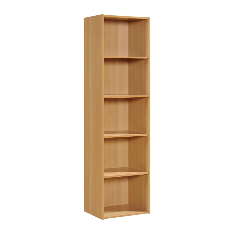 5-Shelf Multi-Purpose Bookcase - Slim Design for Any Room