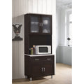 Tall Kitchen Cabinet - Chocolate-Grey Storage Solution