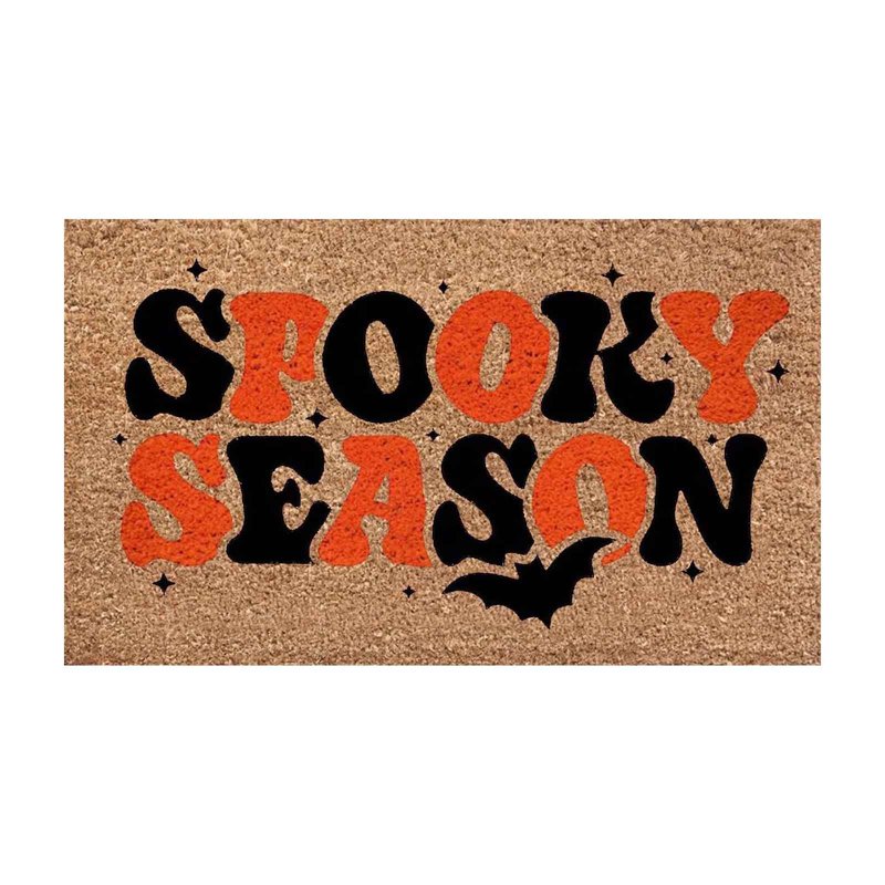 Halloween Door Mat S - Ghost Pumpkin Bat Skull Witch Non-Slip Welcome Rug 24x16