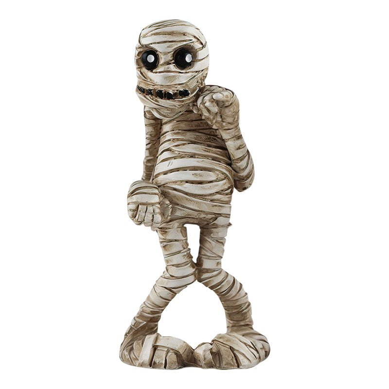 Halloween Mummy Figurines - Spooky Resin Decorations for Indoor Use