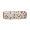 8x20 Inch Tan Woven Leopard Bolster Decorative Pillow - Home Decor Collection