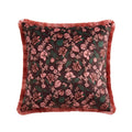 Pink Blush Floral Velvet Decorative Pillow 20x20 Inches - Home Decor Collection