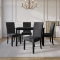 Skokie Dining Chairs Set of 2 - Black/Dark Gray, Modern Design