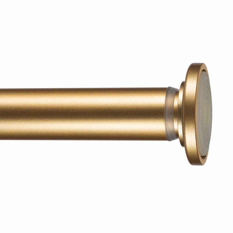Adjustable 42-74 Inch Satin Gold Shower Curtain Tension Rod - Home Details Variation 42-74 Inches Satin Gold