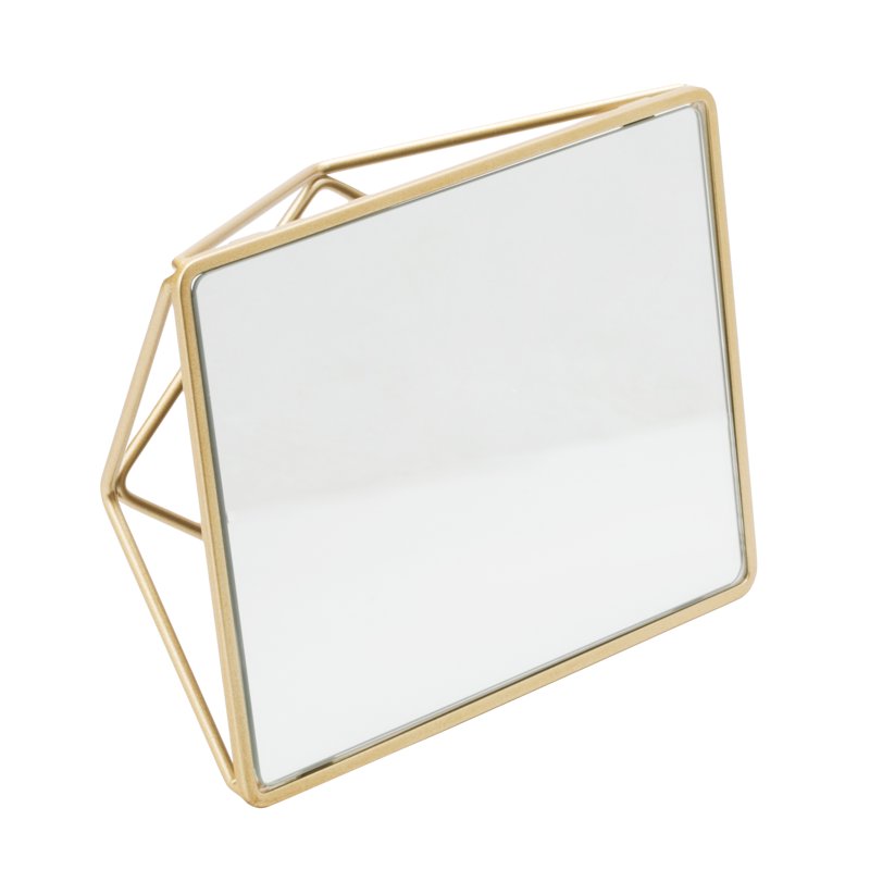 Geometric Vanity Mirror - Modern Stand-Alone Makeup & Dresser Mirror