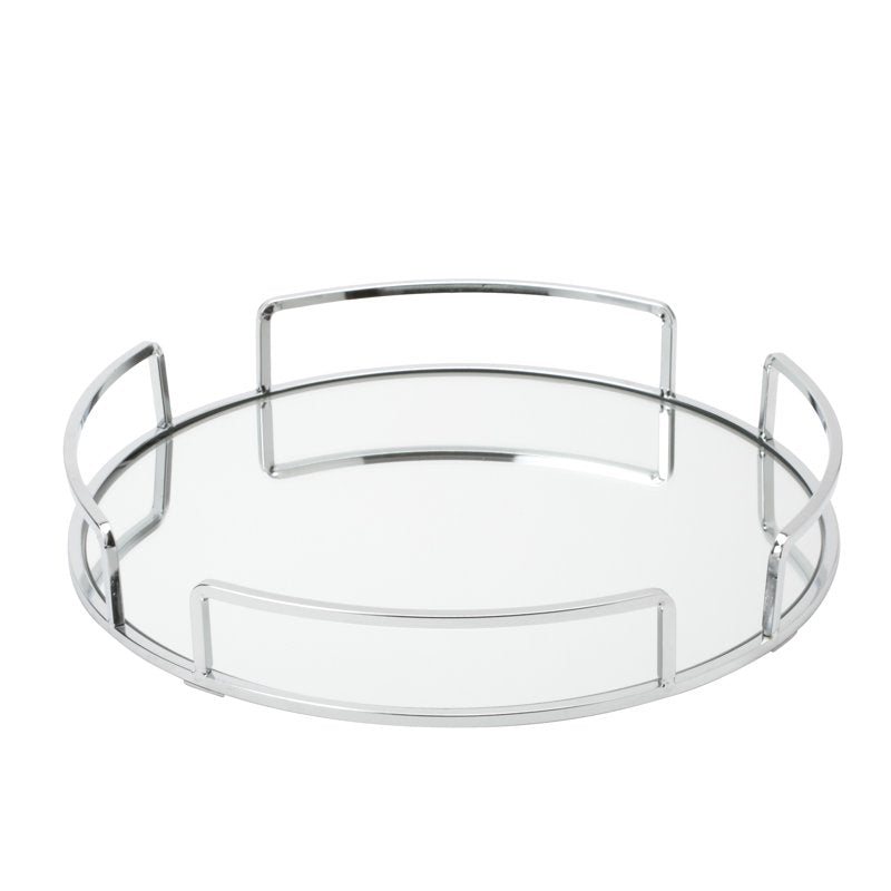 Round Vanity Mirror with Chrome Finish - 13"