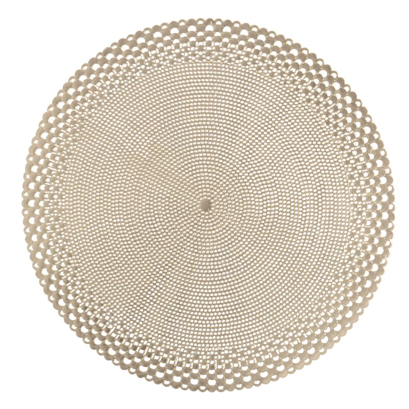 Round Saturn Laser Cut Placemat Set - 4 Piece Gold
