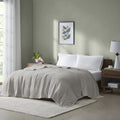 Home Essence Knit Freshspun Basketweave Cotton Blanket - King 108x90 Grey