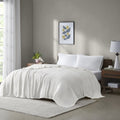 Home Essence Knit Freshspun Basketweave Cotton Blanket - Full/Queen Cream