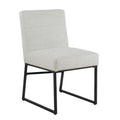 Channel Back Dining Chair - Sustainable Gray with Metal Legs