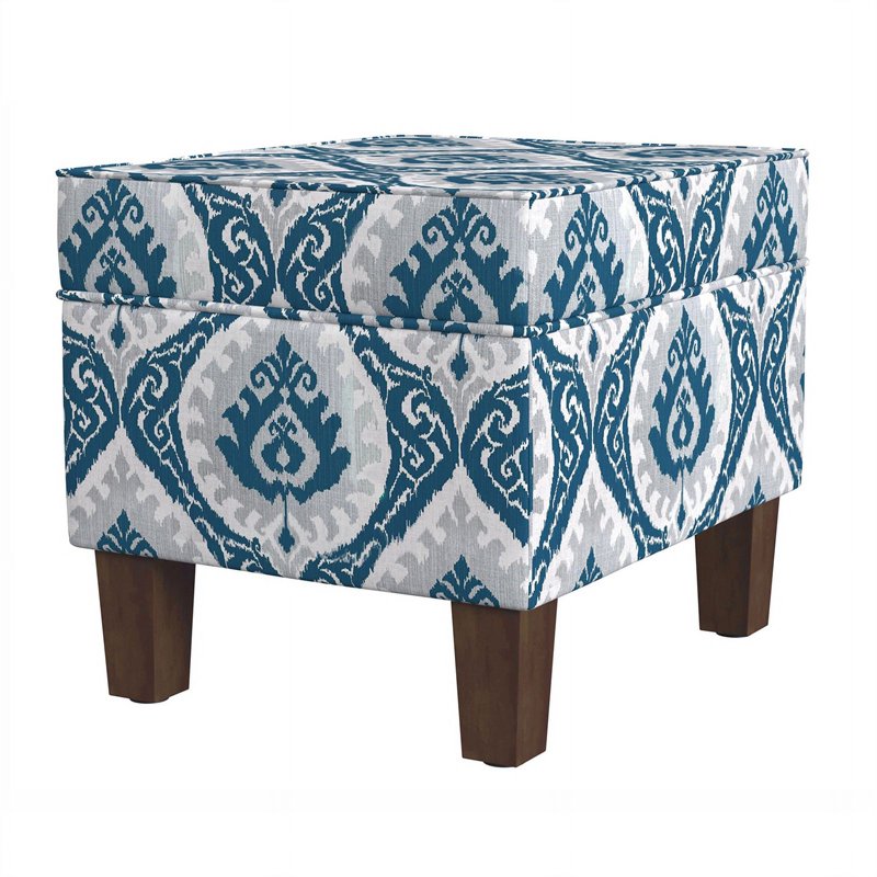 Medium Storage Ottoman with Hinged Lid - Multiple Colors