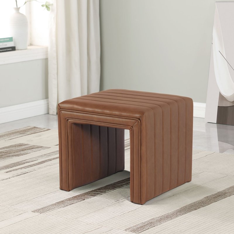 Modern Channel Ottoman - Multiple Colors Available