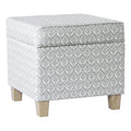 Square Storage Ottoman with Lift Off Lid - Multiple Colors