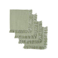 Homespun Check Cotton Napkins Set of 4 - Sage