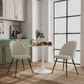 Dining Chair Set of 2 - Upholstered Kitchen Nook Chairs, Beige