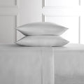 Hotel Style 4-Piece Gray Lyocell & Linen Blend Percale Bed Sheet Set - King